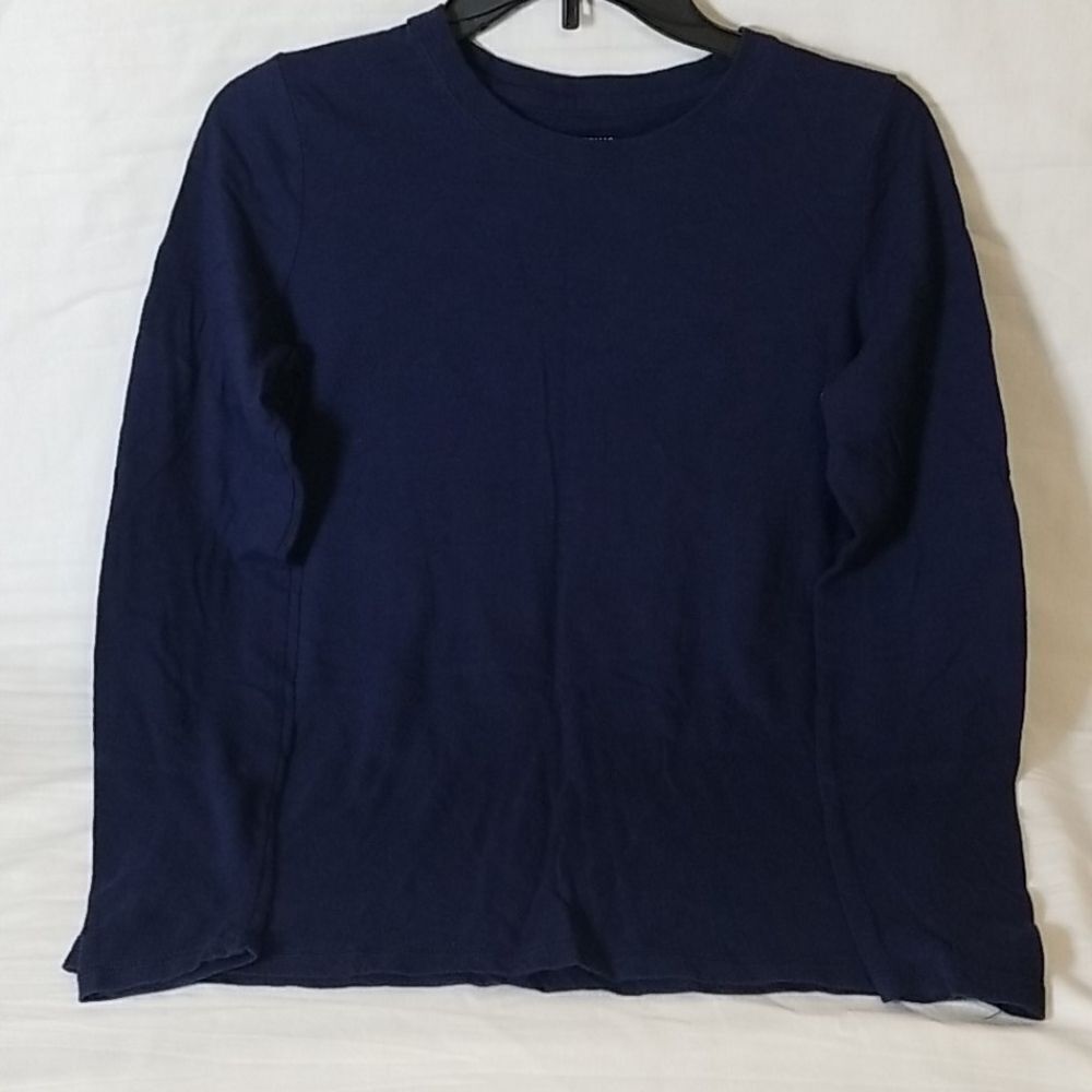 Mossimo Navy‎ Blue Long Sleeve Cotton Blend Shirt
